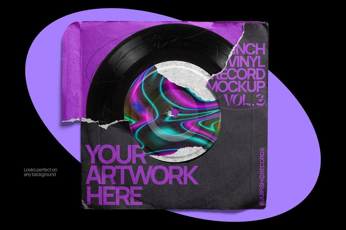 7 Inch Vinyl Record - Mockups Bundle, a Packaging Mockup by BULBFISH (Photo 8 of 16)