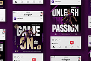 Soccer Social Media Posts Templates, a Flyer Template by iHemalaya (Thumbnail 2 of 4)