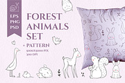 Forest Animals Set (EPS+PNG+PSD), a Graphic by Lembrik's Artworks (Thumbnail 2 of 5)