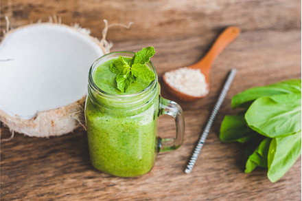 Mason jar mugs filled with green, a Food & Drink Photo by Elizaveta Galitskaya