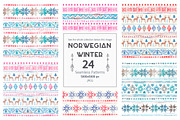 Norwegian Winter - Seamless Patterns, a Pattern Graphic by Lumitar (Thumbnail 3 of 5)