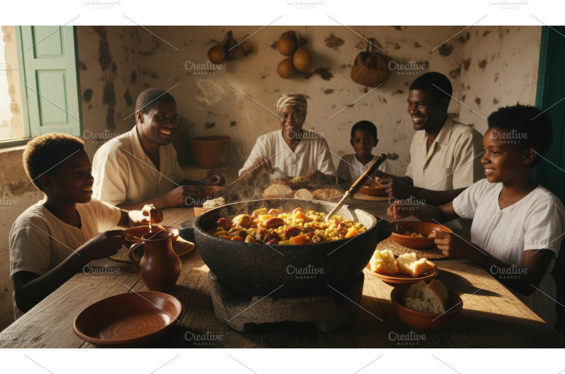 Smiling family around a table, a Person Photo by Igor Tichonow