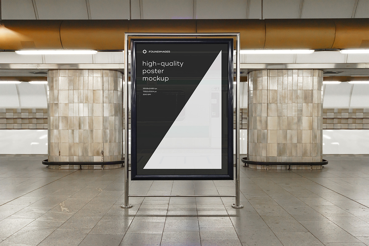 Subway Poster Mockup Bundle Metro, an Advertising Mockup by FoundImages (Photo 46 of 61)