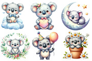 Cute Koala Sublimation Clipart, an Animal Illustration by Designworld (Thumbnail 6 of 6)