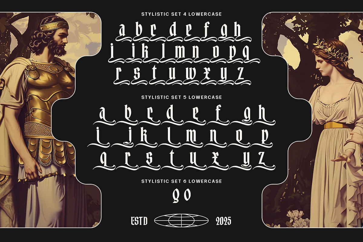 Zentras Typeface, a Blackletter Font by alit design (Photo 13 of 17)