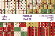 Christmas Pattern Bundle Background, a Pattern Graphic by tchastudio (Thumbnail 1 of 13)