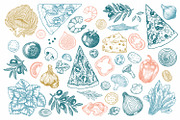 PIZZA ingredients illustrations, a Food Illustration by adehoidar (Thumbnail 2 of 9)