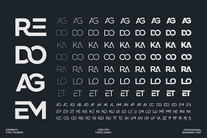 Asen Pro Fonts Family