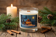 Cozy Winter Cabin Night Background, a Nature Photo by Aura Canyon HQ (Thumbnail 4 of 7)