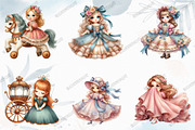 Little Girl Princess Watercolor Clip, a Graphic by designcity5 (Thumbnail 2 of 5)
