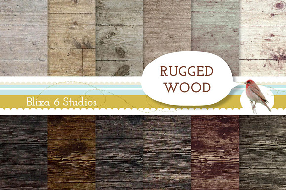 Rugged Wood Textures preview 4