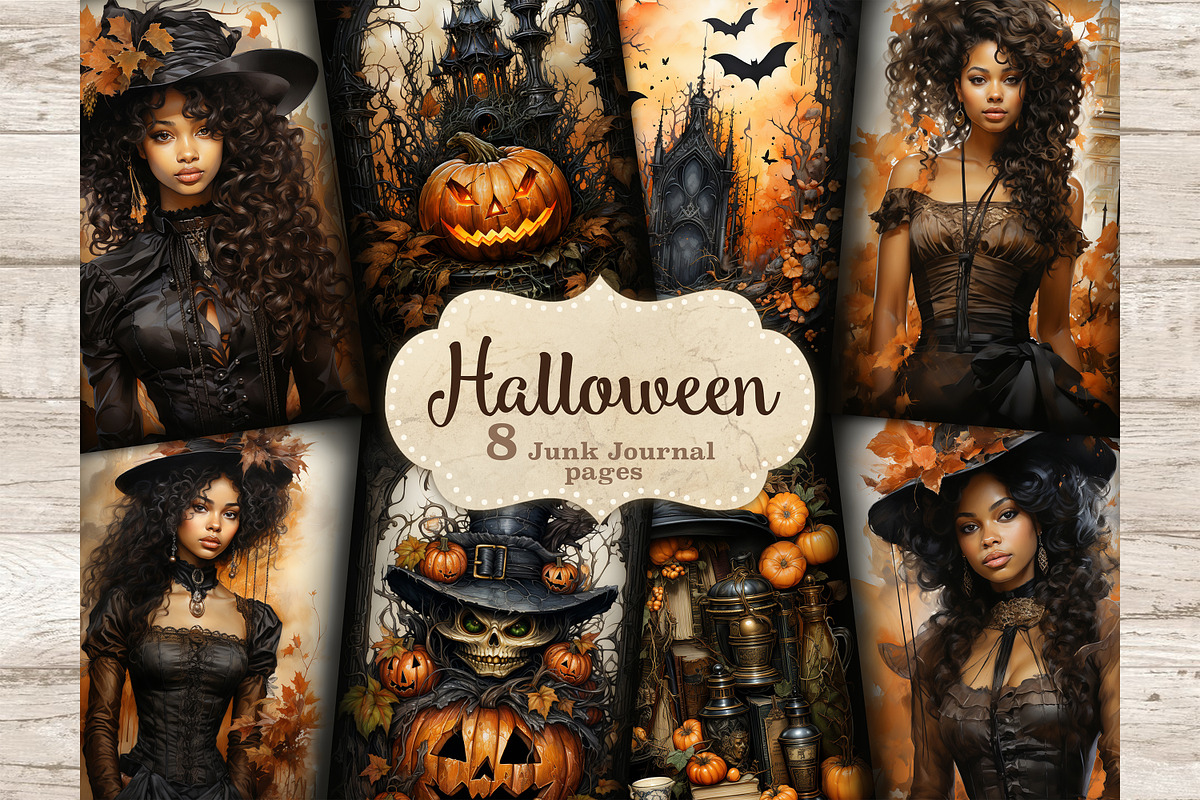 Halloween Ephemera Pack, a Person Illustration by GlamArtZhanna (Photo 1 of 9)