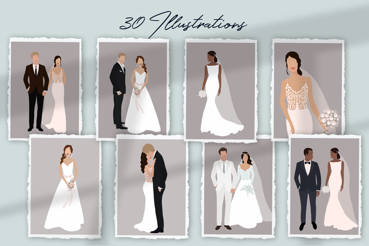 Wedding Collection Illustration Set, a Person Illustration by Irena Art (Photo 4 of 14)