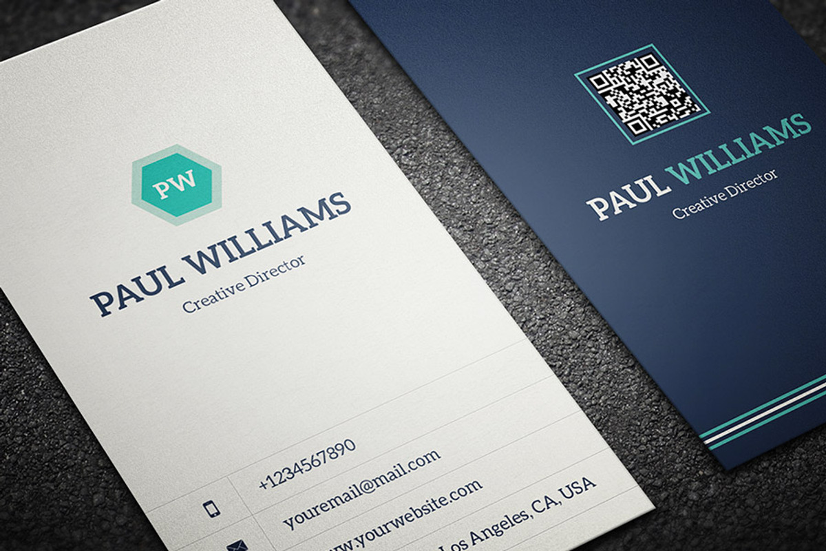 Minimal Corporate Business Card V2, a Business Card Template by PSD Storm (Photo 1 of 5)