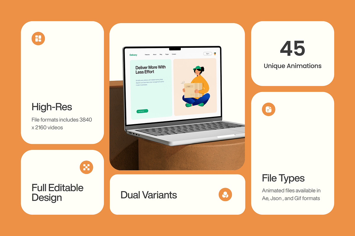 45 Animated Delivery Illustrations, a Transportation Illustration by Vectors Market (Photo 2 of 4)