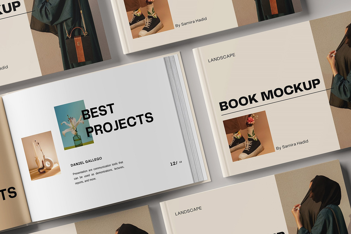 Landscape Book Mockup, a Books & Magazine Mockup by Tokobeta (Photo 9 of 11)