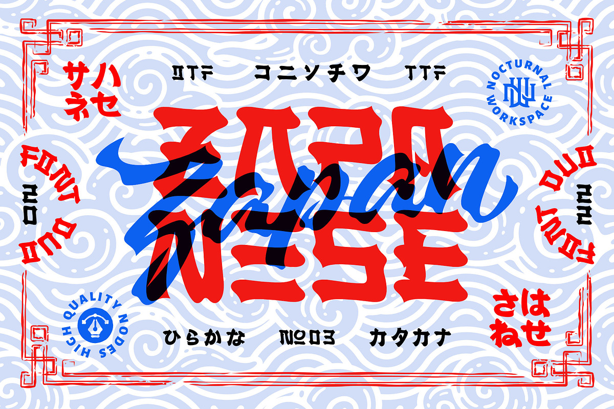 Zapanese Font Duo - Japanese Vibes, a Script Font by Nocturnal Workspace (Photo 1 of 17)