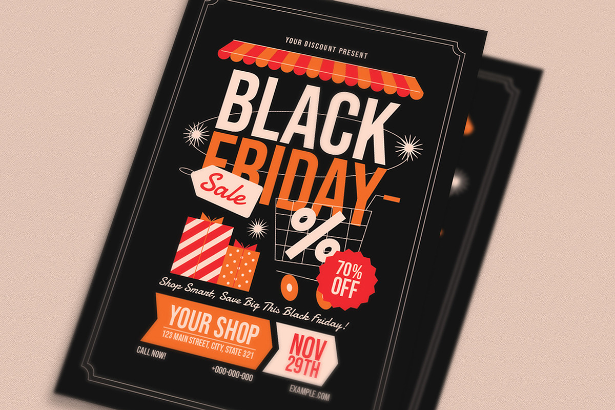 Black Friday Sale Flyer, a Flyer Template by VectorVactory (Photo 2 of 3)