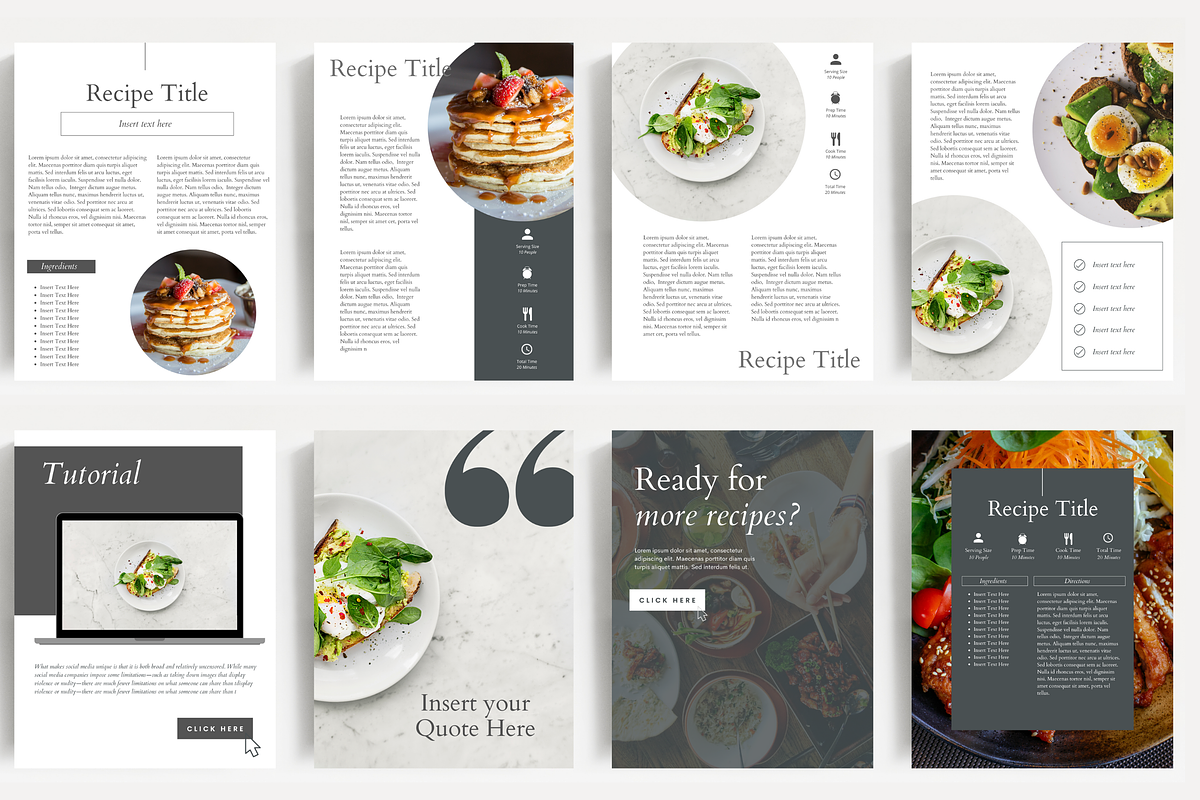Recipe Book Template Bundle, a Templates & Theme by Marketing Templates Co. (Photo 6 of 18)