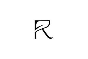 R leaf logo, a Branding & Logo Template by ZHR Creative