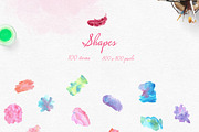 Aqualove - Watercolor Goodies, a Texture Graphic by Uzers (Thumbnail 4 of 5)