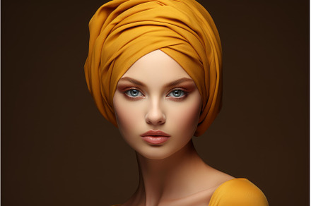 Fashion model posing with yellow, a Beauty & Fashion Photo by Ylivdesign