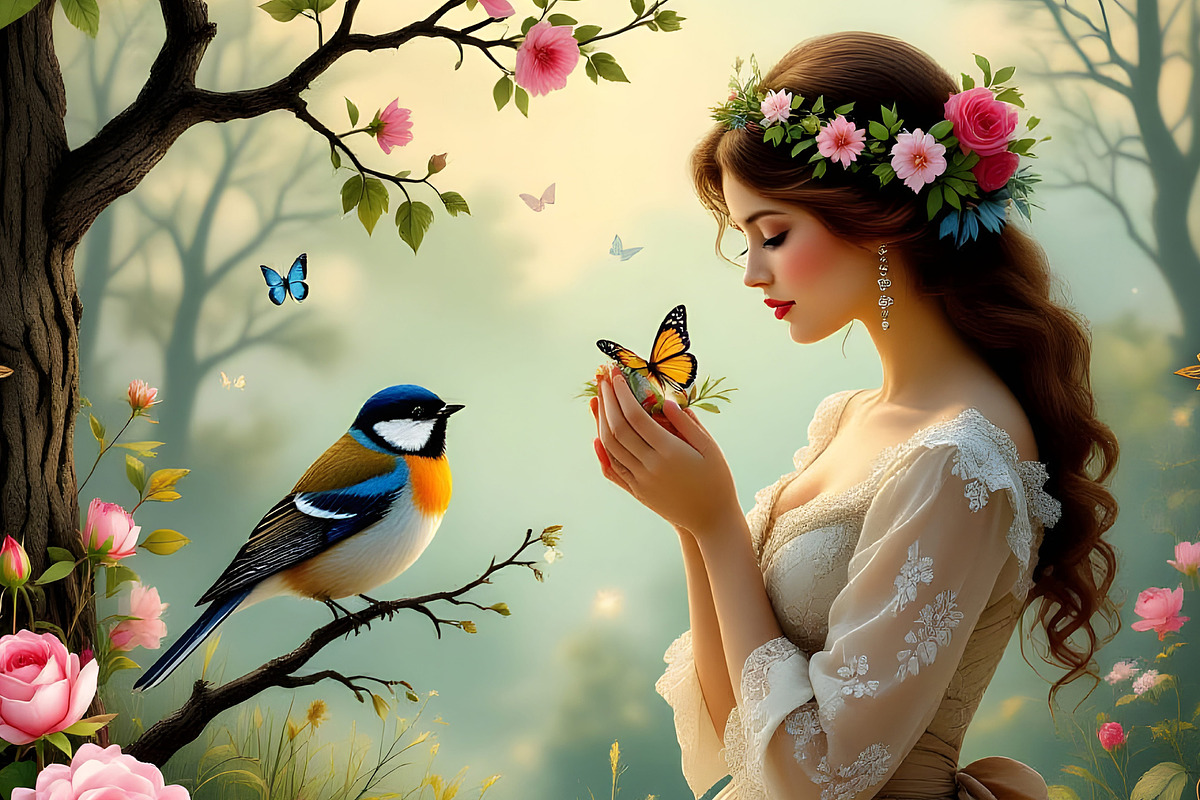 Romantic Collage, a Person Illustration by Sharon Schwalbe (Photo 1 of 4)