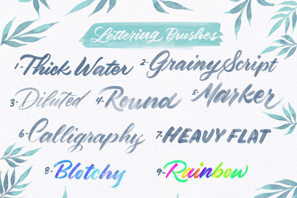 Watercolor Procreate Brush Set, a Brush Add-On by Cynlop Ink (Photo 2 of 10)