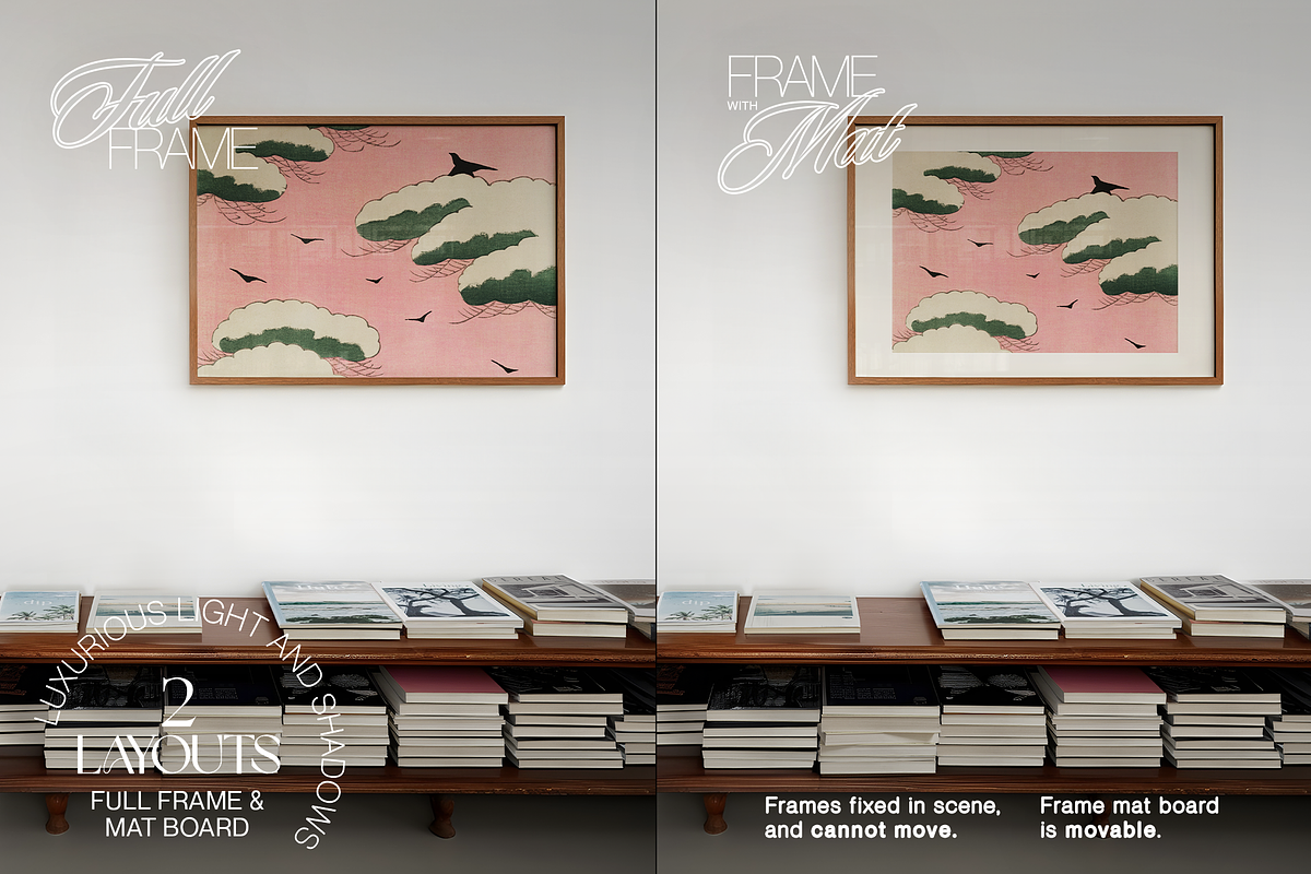 50 Landscape Frame DIN A Bundle, a Household Mockup by WasMockups (Photo 6 of 9)