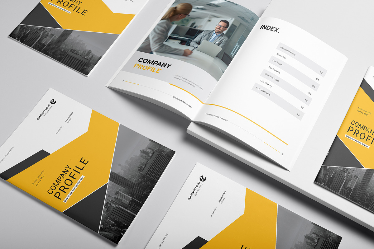 Company Brochure Template, a Brochure Template by DesignCrest (Photo 5 of 12)