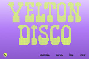 Velton Disco, a Serif Font by Craft Supply Co.