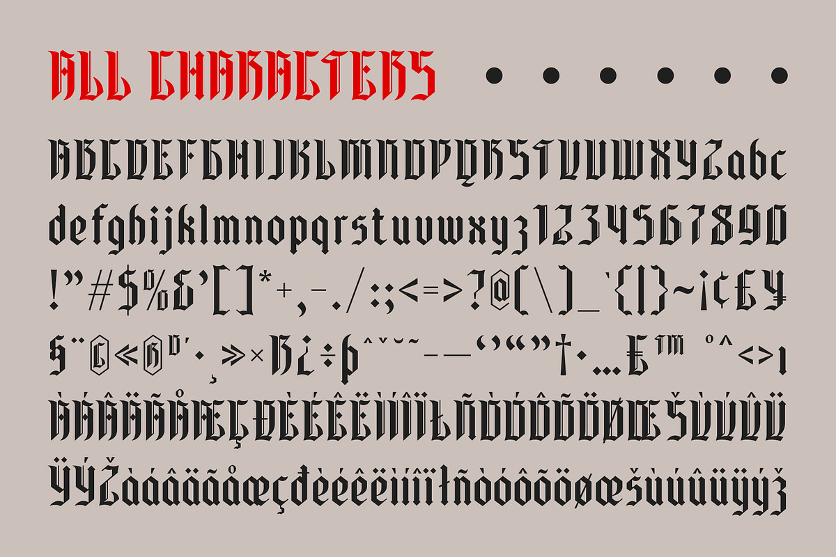 CS Falcone – Gothic Font, a Blackletter Font by Craft Supply Co. (Photo 8 of 8)