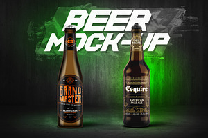 Glass Beer Bottle Mock-Up