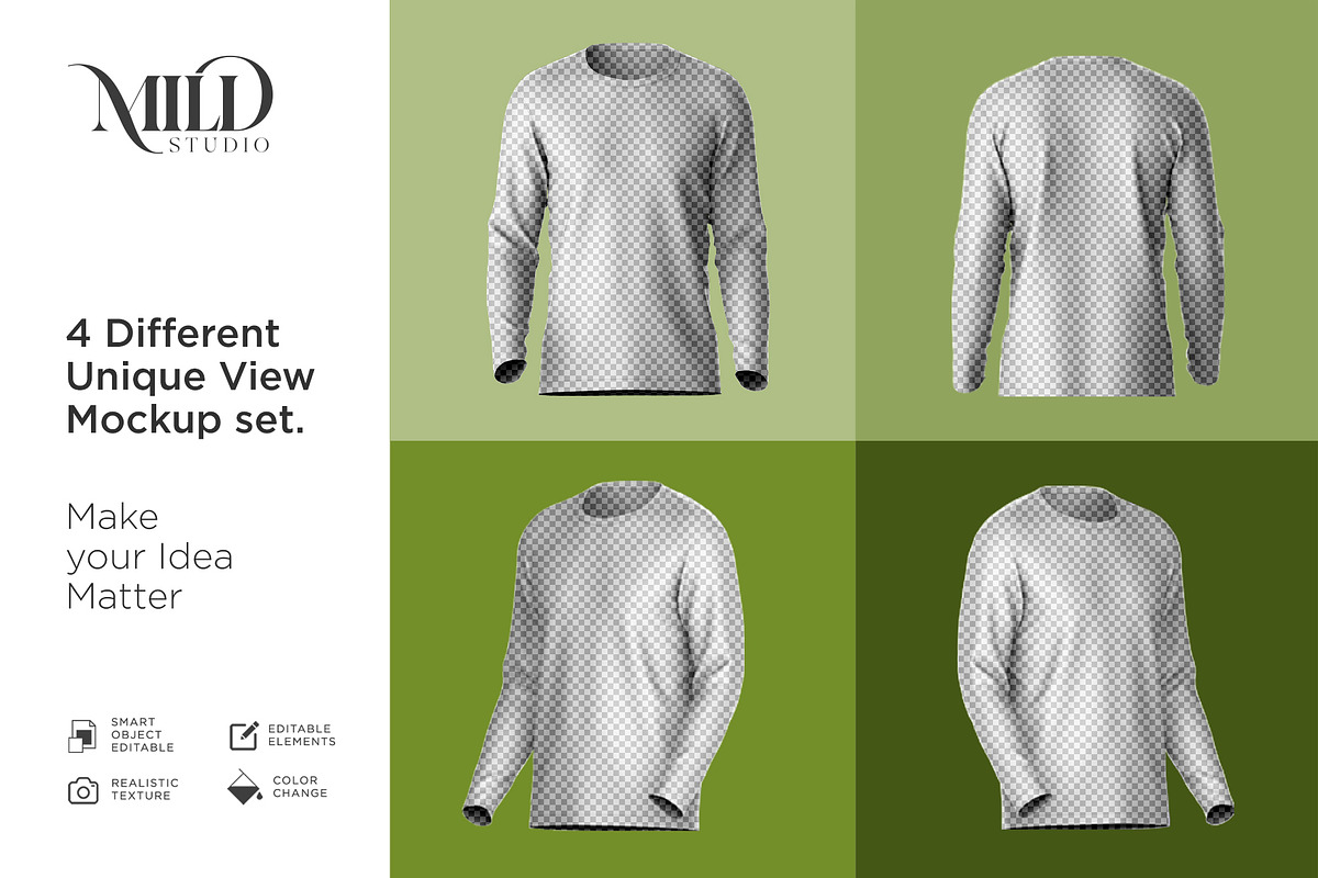 Long Sleeve Jersey Set Mockup, a Shirt Mockup by Mildstudio (Photo 5 of 9)