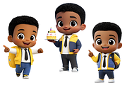 Happy Kiddo Boy Clipart Bundle, a Person Illustration by ninakosh (Thumbnail 4 of 10)