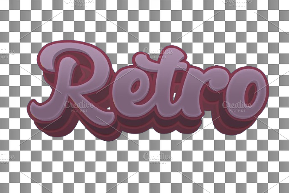 Retro PSD 3D Editable Text Effect, a Layer Style Add-On by TrueVector (Photo 2 of 2)