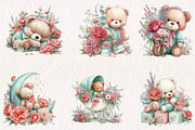 Baby in bloom Teddy bear png, a Seasonal Illustration by CreationArt (Thumbnail 4 of 7)
