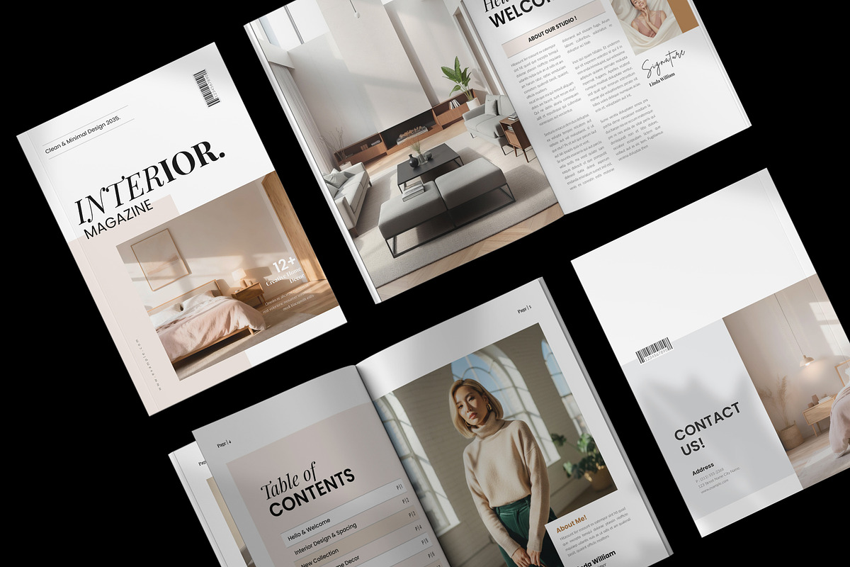 Interior Design Magazine Template, a Magazine Template by NorthPeak (Photo 2 of 9)