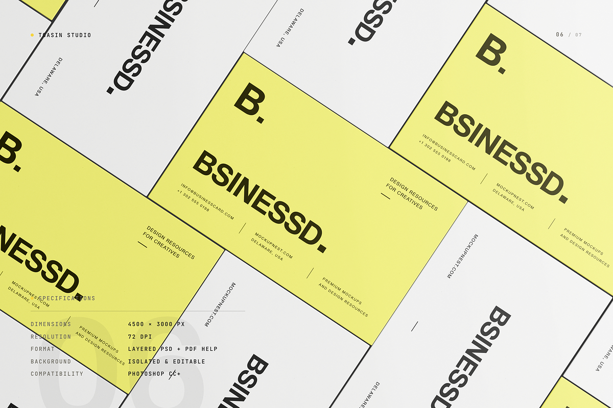 85x55 Business Card Mockup, an Advertising Mockup by Toasin Studio (Photo 6 of 7)