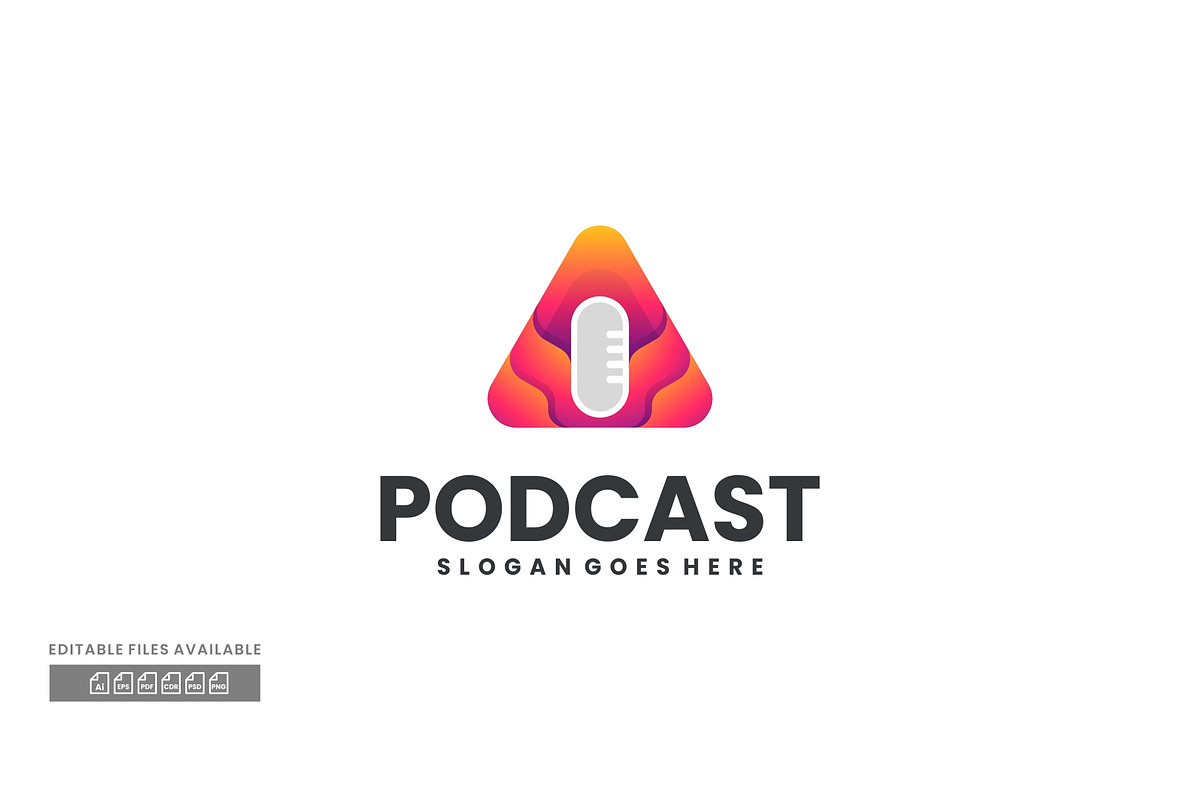 Podcast Gradient Colorful Logo, a Branding & Logo Template by ivan_artnivora