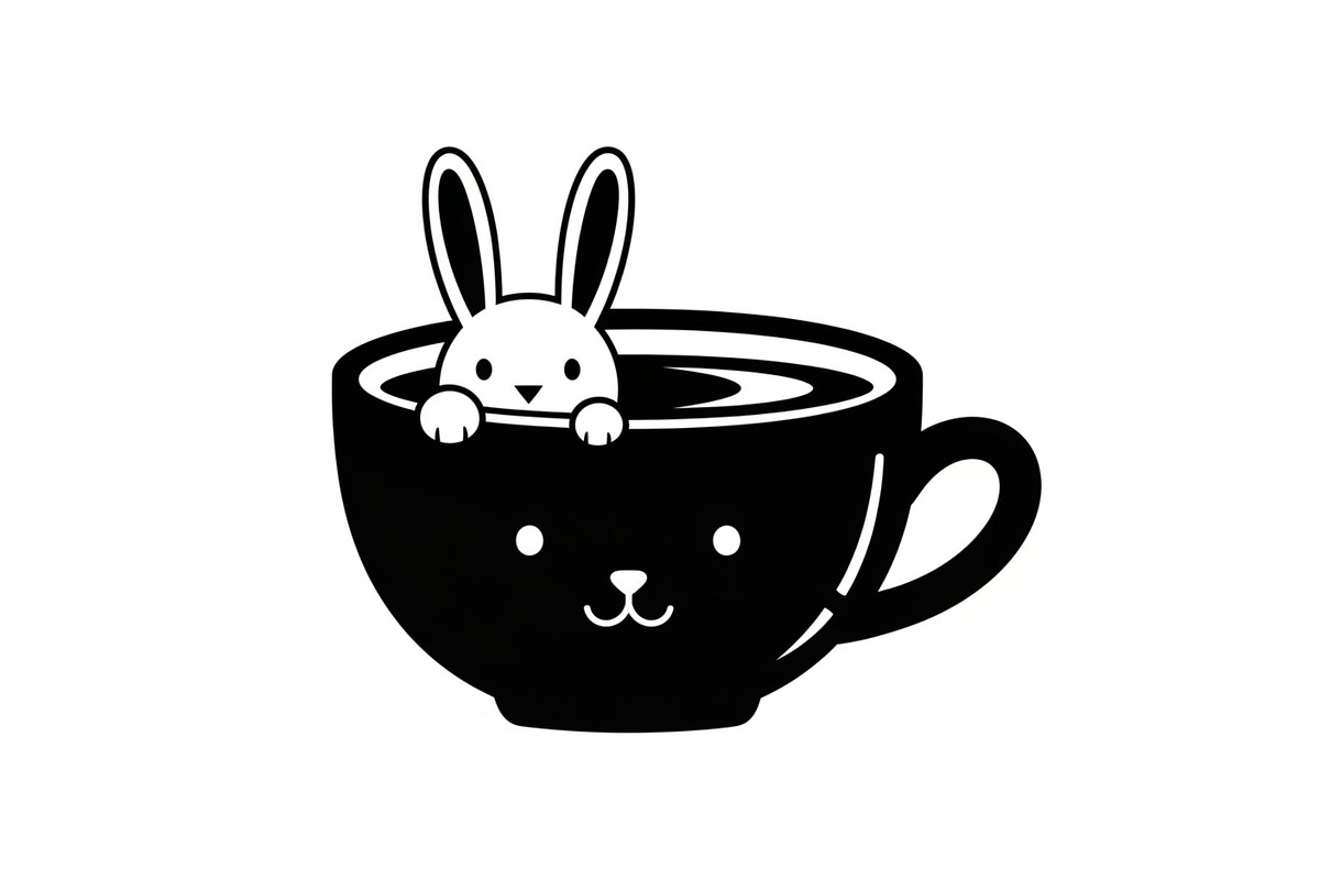 Cute Bunny Coffee Cup Vector Bundle, an Illustration by Designs_River (Photo 7 of 49)