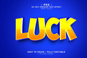 Luck 3D Editable Text effect Style, a Layer Style Add-On by Md Jahidul99