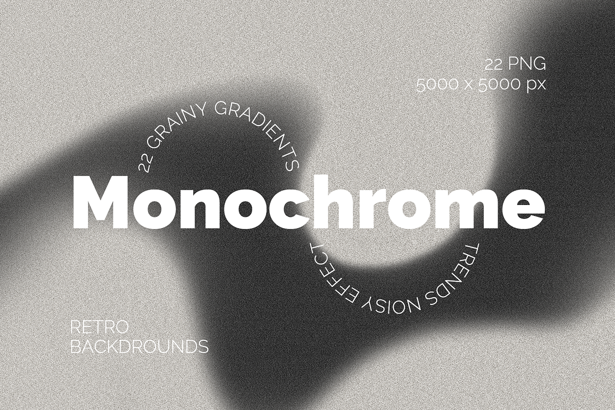 22 monochrome grainy gradients, a Texture Graphic by mamormo (Photo 1 of 4)