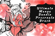 Ultimate manga bundle procreate, a Brush Add-On by Meisanmui (Thumbnail 1 of 29)