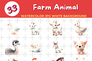 farm animal watercolor Jpg backgroun, an Animal Illustration by John_Walker (Thumbnail 3 of 3)