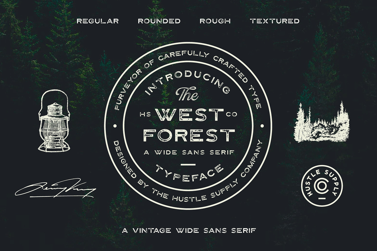 The West Forest [Intro Rate], a Sans Serif Font by Hustle Supply Co. (Photo 1 of 7)