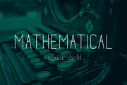 M A T H E M AT I C A L, a Sans Serif Font by N A T H A N T H O M S O N (Thumbnail 1 of 4)