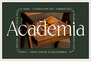 Academia - Modern Stylish, a Serif Font by RockboyStd (Thumbnail 1 of 12)