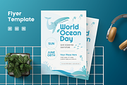 Whale World Ocean Day Flyer, a Flyer Template by Annora Studio (Thumbnail 1 of 5)