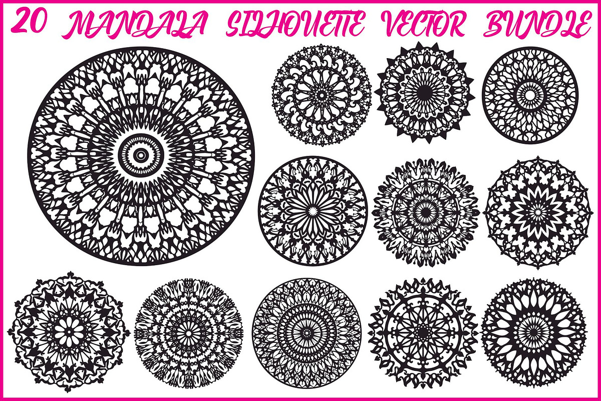 Boho Floral Mandala Vector Pack, an Illustration by Artivon (Photo 1 of 20)